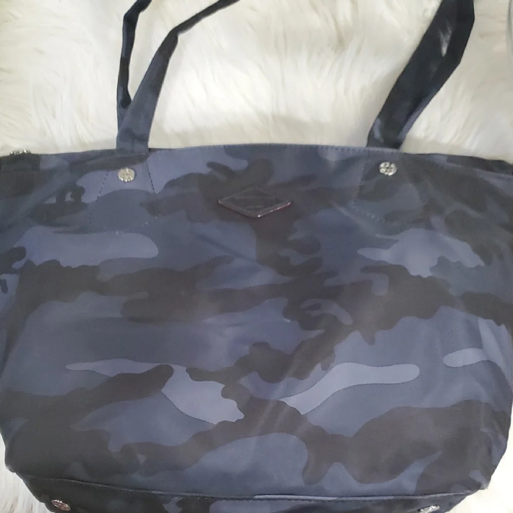MZ Wallace Black and Gray Camo  Tote Bag with Durable Design - Picture 3 of 15